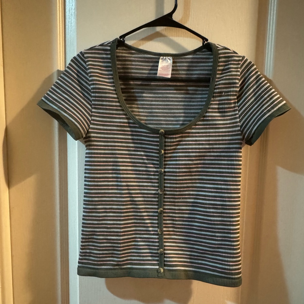 No Boundaries Multicolor Striped Top